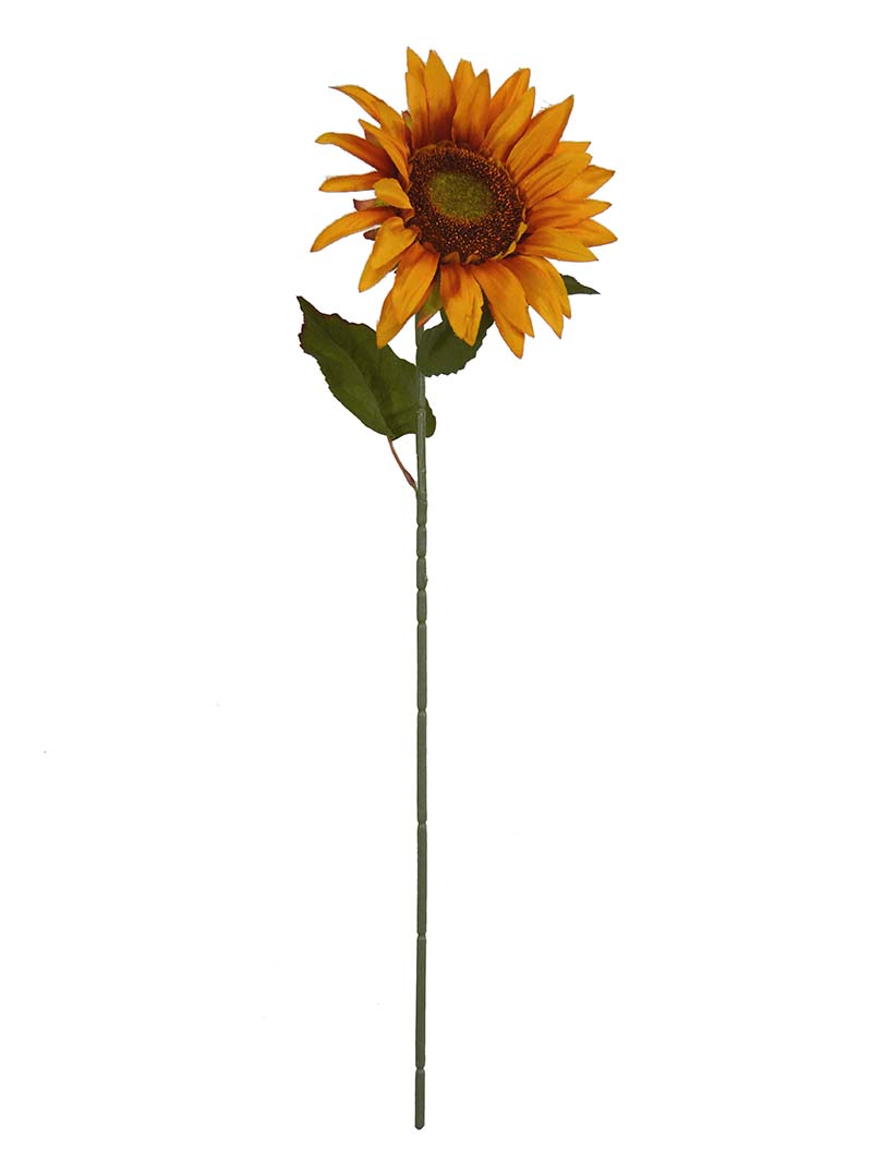 Bunga Matahari Vintaj Bunga Tiruan Sutera Batang Panjang Gubahan Bunga Matahari Musim Gugur Hiasan untuk Pesta Perkahwinan Rumah Hari Lahir-batang bunga matahari-NA3017003
