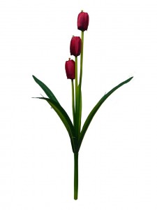 Tulipa lore faltsuak zetazko lore artifizialak dekoraziorako benetako ukipenezko tulipan