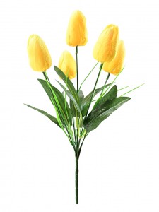Bukkett faux sitt irjus tulipani fjuri għall-ġnien tad-dar u dekorazzjoni tal-parti