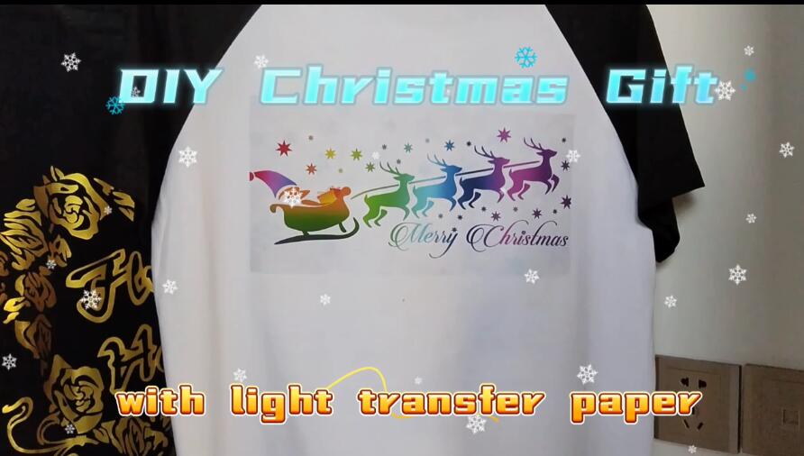 Návod na vianočné tričko s použitím ľahkého papiera na prenos tepla pre atramentovú tlač od spoločnosti Alizarin