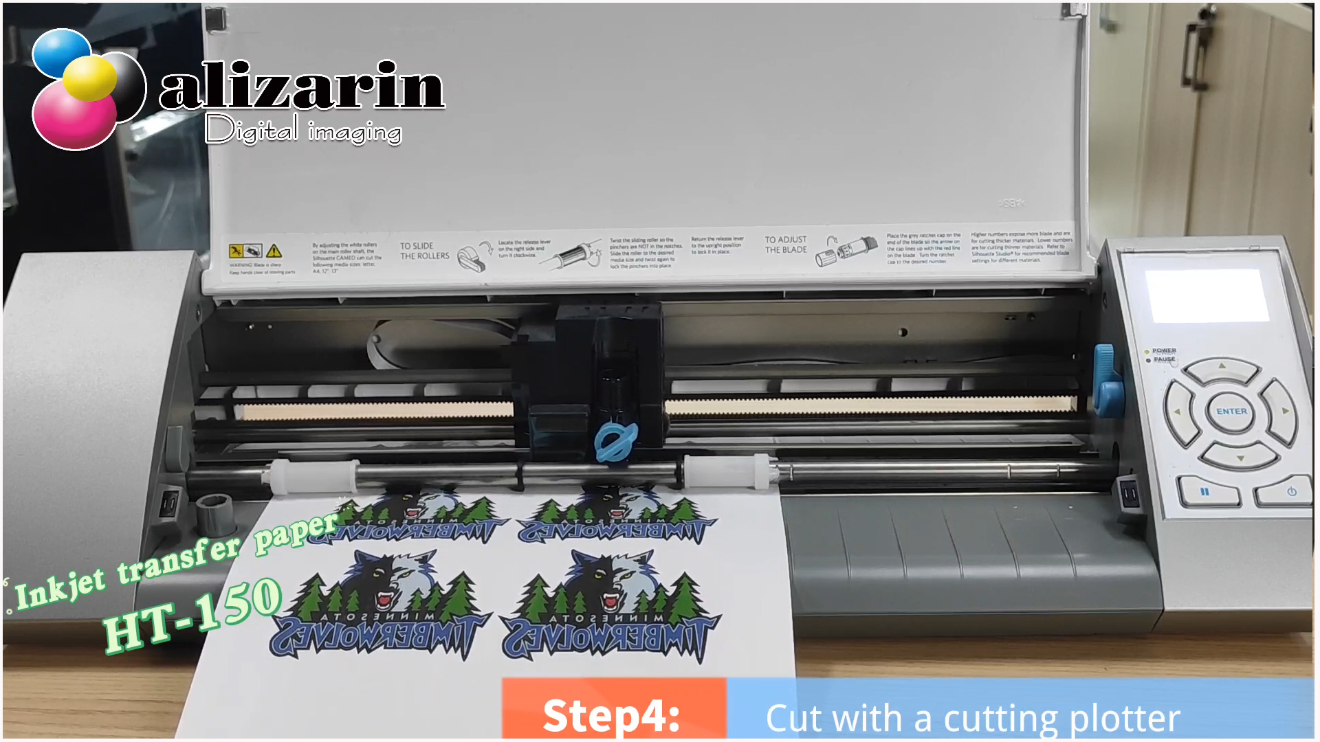 Leichtes Inkjet-Fototransferpapier HT-150, gedruckt und geschnitten, übertragen mit einer Heißpressmaschine für T-Shirts |AlizarinChina.com