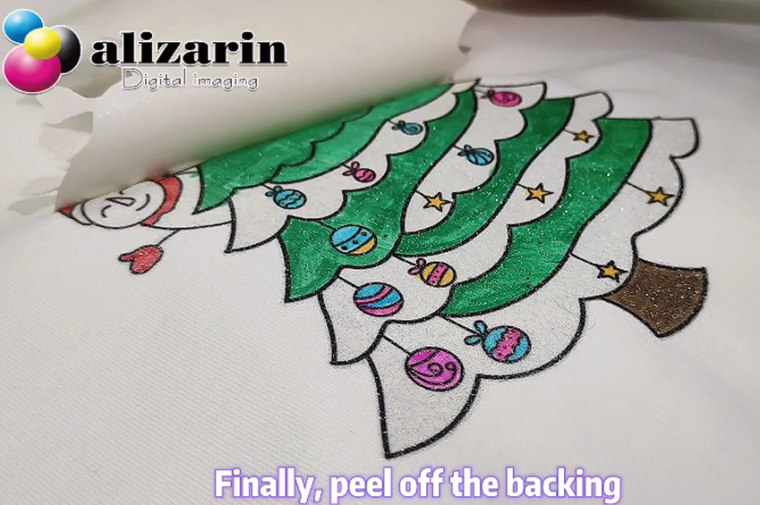 Inkjet glitter μεταφορά Χαρτί HT-150GL για μπλουζάκια με χριστουγεννιάτικο θέμα |AlizarinChina.com