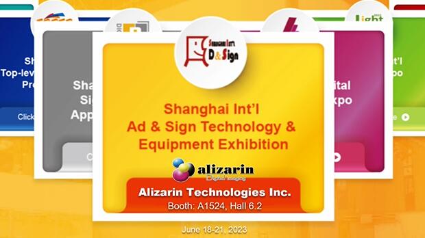 Gratam visitare Alizarin Technologies Inc. De Shanghai Int'l Ad & Sign Technology & Equipment Exhibition