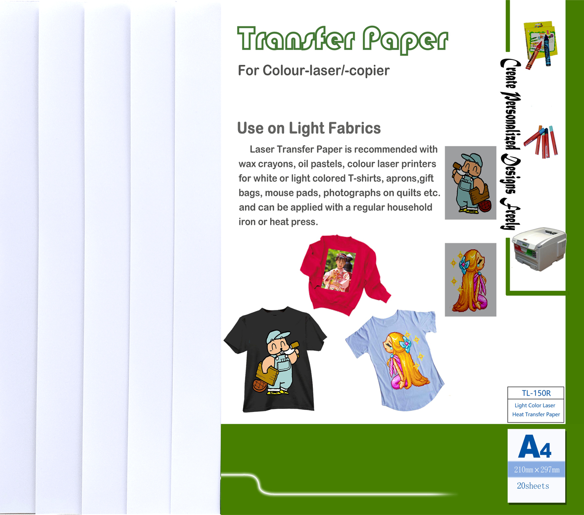 High Quality Color Laser Transfer Paper - Light Color Laser Transfer Paper – Alizarin