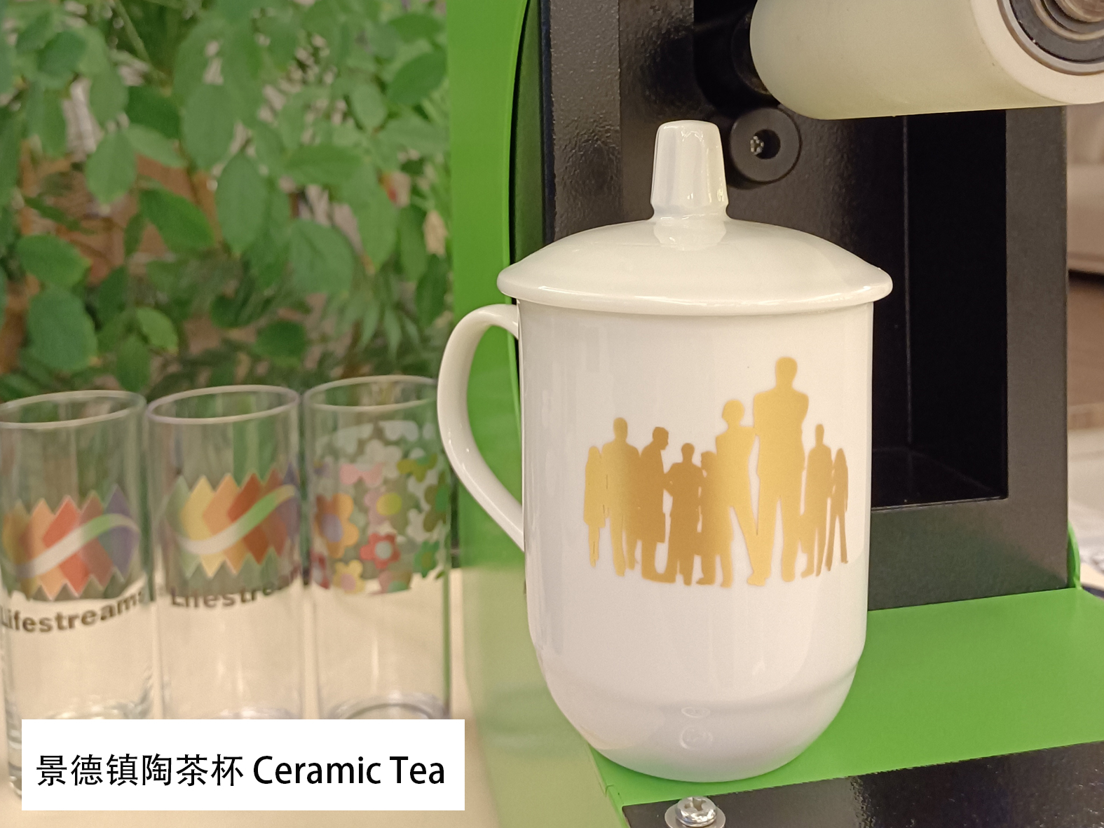 Jingdezhen чайынын, жолугушуунун, кеңсе чөйчөктөрүңүздүн өзгөчө логотиптерин Жылуулук тансфер декалдары фольгасы менен жасаңыз