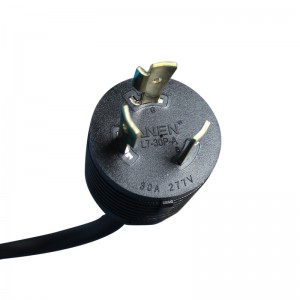 L7-30P male plug with SJTW 10/3 wire to 2*C19 connectors with SJTW 12/3