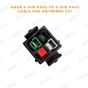 ANEN 6-PIN PA45 (P33) to 4-PIN PA45 (P13) Cable for Antminer S21