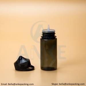 Anke-CGU-V1: בקבוק נוזל אלקטרוני שקוף 100 מ"ל עם קצה נשלף יכול צבע מותאם אישית