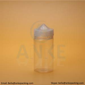 Anke-CGU-V1: 200ml clear e-liquid bottle with removable tip can custom color