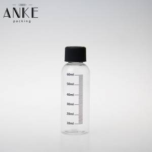 60 ml twist bottle with scale printing