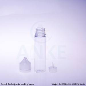 Anke-CGU-V1: prozirna boca za e-tečnost od 60 ml sa uklonjivim vrhom može prilagođenu boju
