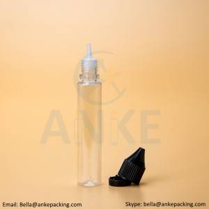 Anke-CGU-V1: prozirna boca za e-tečnost od 30 ml sa uklonjivim vrhom može biti prilagođena u visini boje