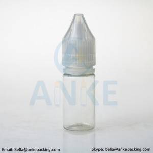 Anke-CGU-V3: sticla transparentă de e-lichid de 10 ml cu vârf detașabil poate personaliza culoarea