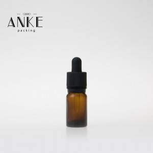 10ml amber/transparent glass bottle with childproof tamper cap