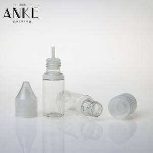 10 ml CG Unicorn V3 klare PET-Flasche mit durchsichtigen kindersicheren Originalitätsverschlüssen