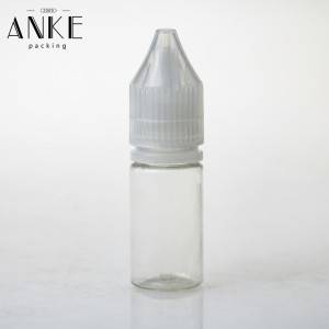 10 ml CG Unicorn V3 klare PET-Flasche mit durchsichtigen kindersicheren Originalitätsverschlüssen