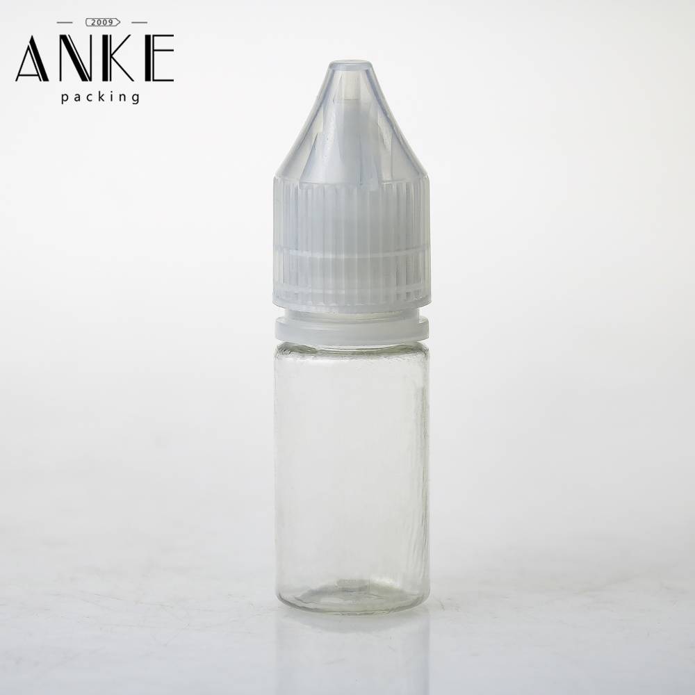 10ml CG unicorn V3 clear PET bottle with clear childproof tamper caps Featured Image