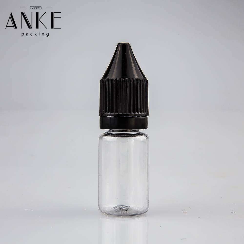 10ml CG unicorn V1 clear PET bottles with black child tamper proof caps and tips Featured Image