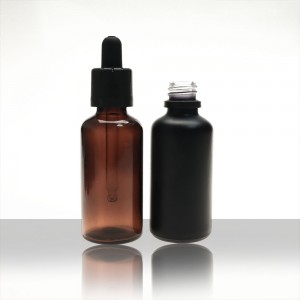Essential oil glass aromatherapy အရည် အညိုရောင် dropper refillable ပုလင်း