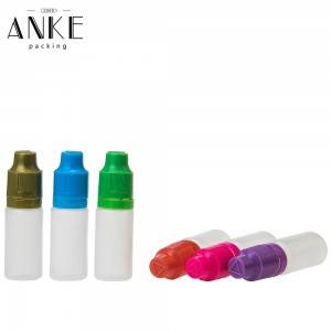 Bottiglie colorate TPD2 PE da 10 ml con tappo antimanomissione a prova di bambino