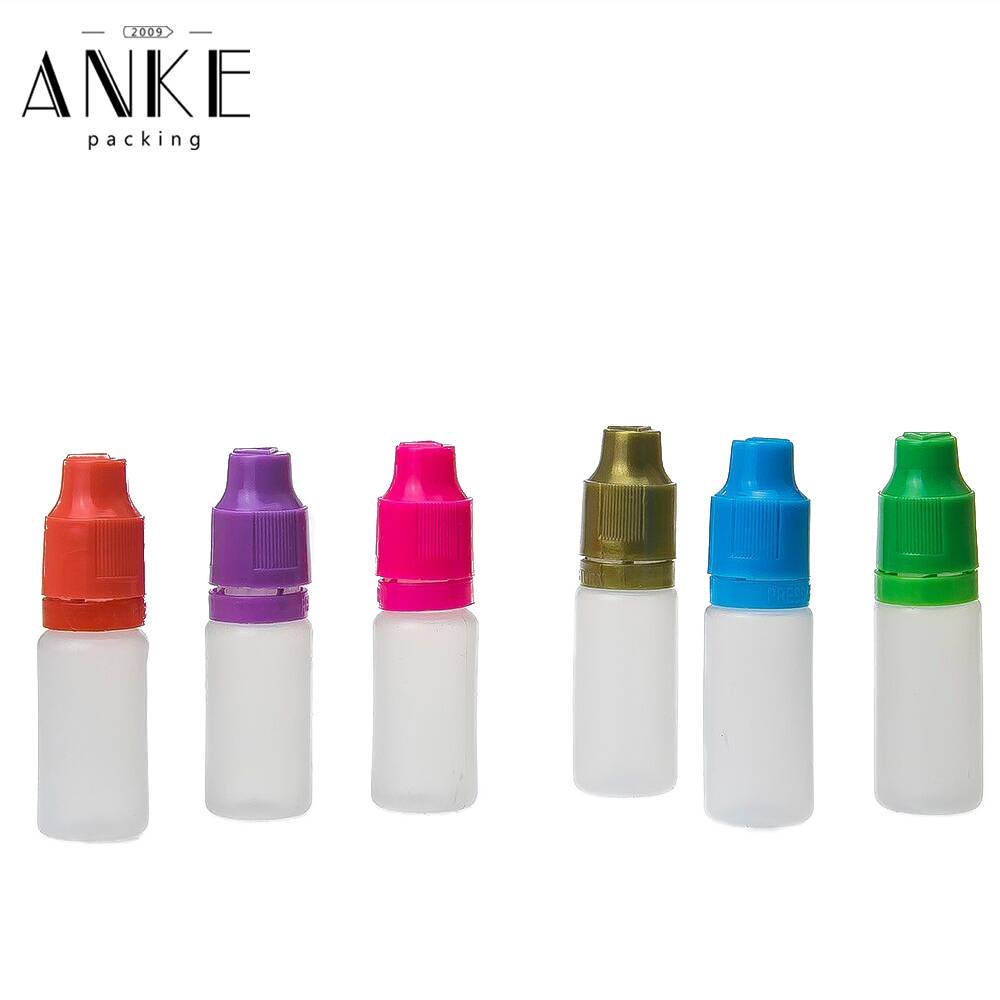 10ml TPD2 PE colorful Bottles with childproof tamper cap