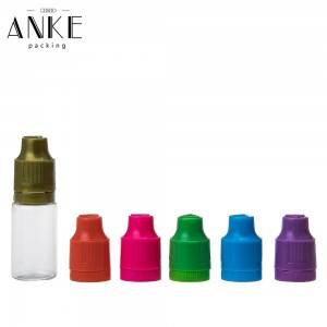 10 ml TPD2 PE färgglada flaskor med barnsäkert manipuleringslock