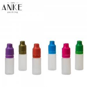 10 ml TPD2 PE цветни бутилки със защитена от деца капачка