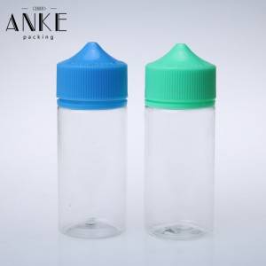 Flacon transparent CG unicon V3 de 100 ml avec bouchon inviolable transparent à l'épreuve des enfants