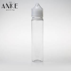 70 ml CG unicorn V3 läbipaistev pudel läbipaistva lastekindla avamiskorgiga