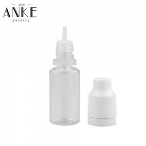 10ml TPD2 bottle clear bottle with black childproof temper cap.