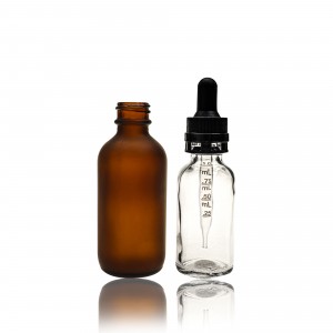 Flacone ricaricabile à l'oliu essenziale di vetru di aromaterapia liquidu marrone