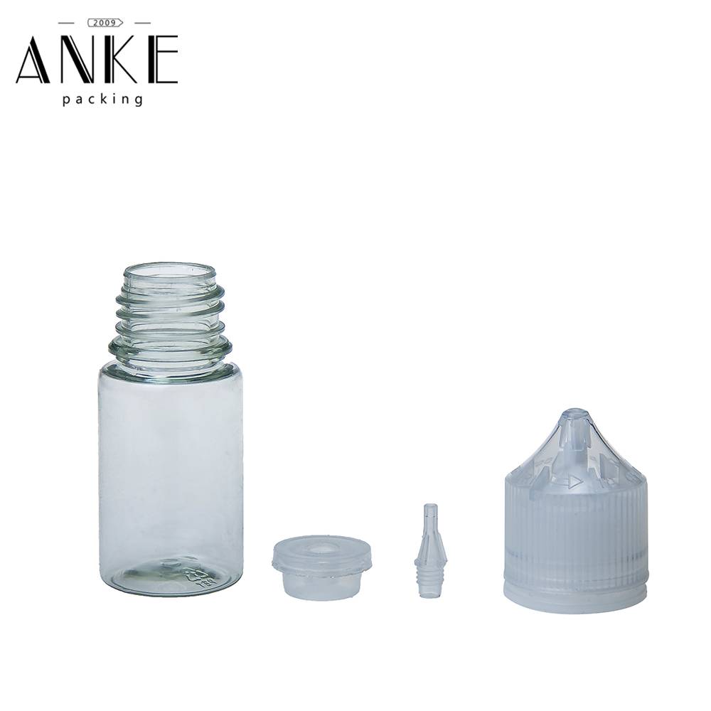 Recarga transparente CGU V3 de 30 ml con tapón antimanipulación a proba de nenos e punta de rosca