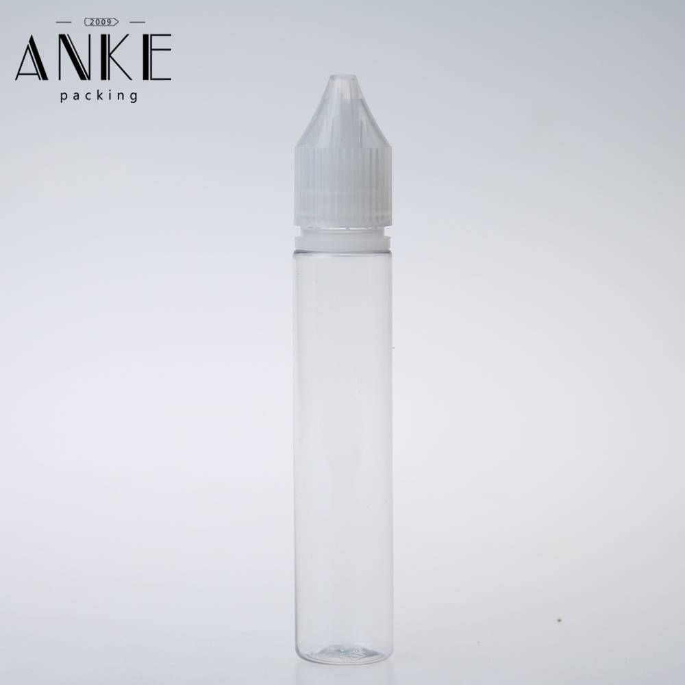 30ml CG unicorn V3 clear longer bottle with clear childproof tamper caps and tips Featured Image