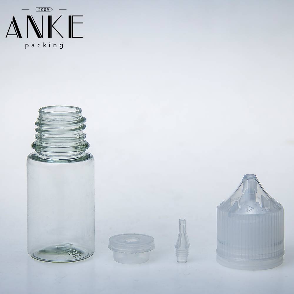 Manufactur standard 60ml Pet Amber Bottle -
 30ml CGU Clear Refill V3 with childproof tamper cap and screw tip – Anke