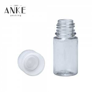 Botella transparente CG unicorn V3 de 30 ml con tapón antimanipulación transparente para nenos