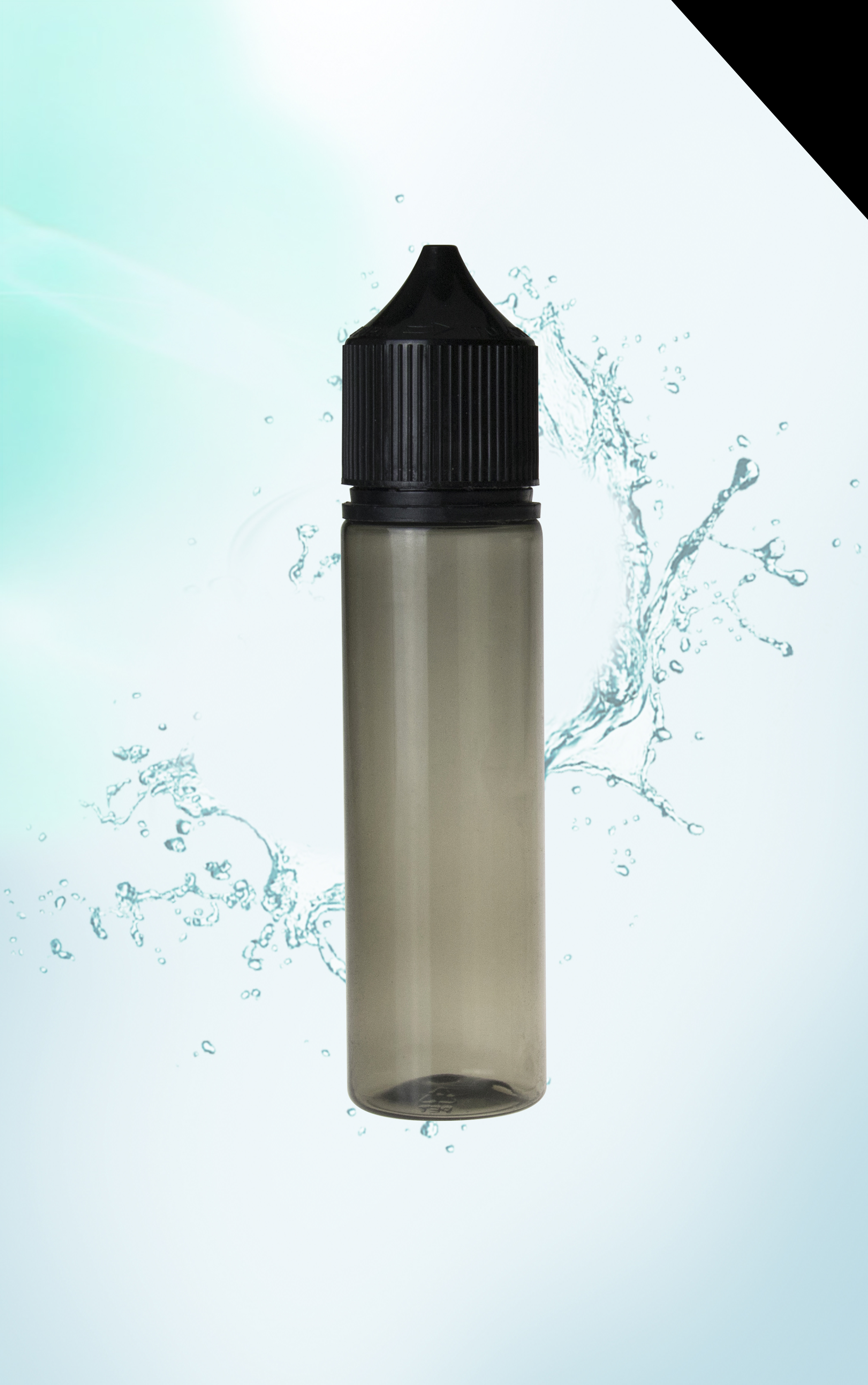 Botella CGU Clear Refill V3 de 60 ml con tapón antimanipulación a proba de nenos e punta de rosca
