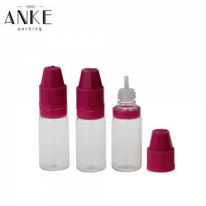 10ml TPD6 bottle clear bottle with black childproof temper cap.