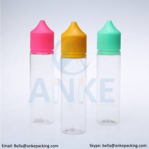 ANKE CGU-V3: Butelki PET o pojemności 60 ml ze zaktualizowanym kształtem końcówki i niestandardowym kolorem