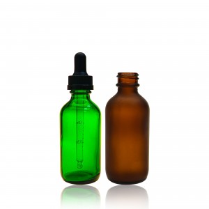 Eterisk olja glas aromaterapi flytande brun dropper påfyllningsbar flaska