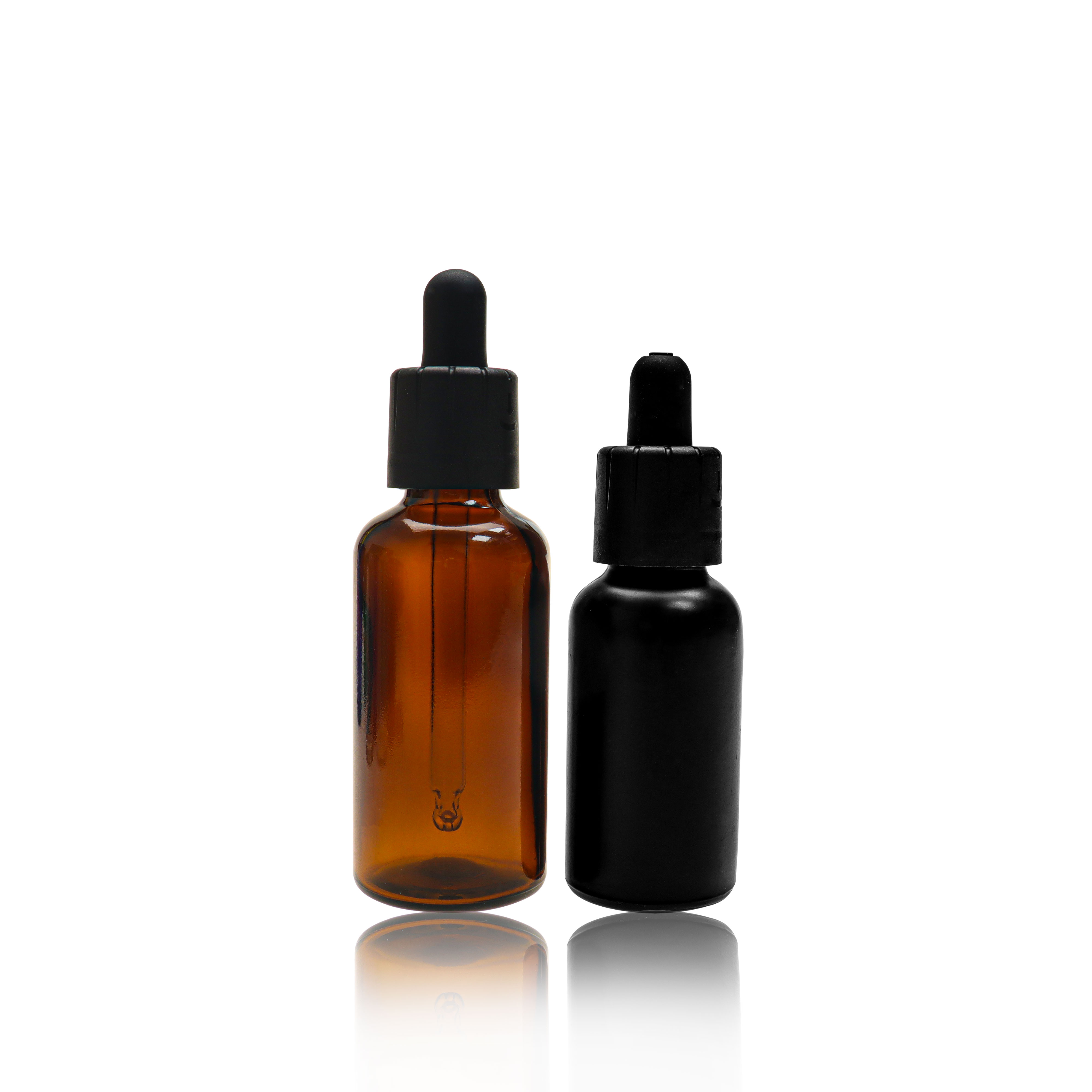 Flacone ricaricabile con contagocce marrone liquido per aromaterapia in vetro per olio essenziale