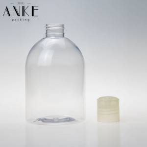 Висококачествена пластмасова преносима бутилка с етерично масло/течност с горна капачка на диска