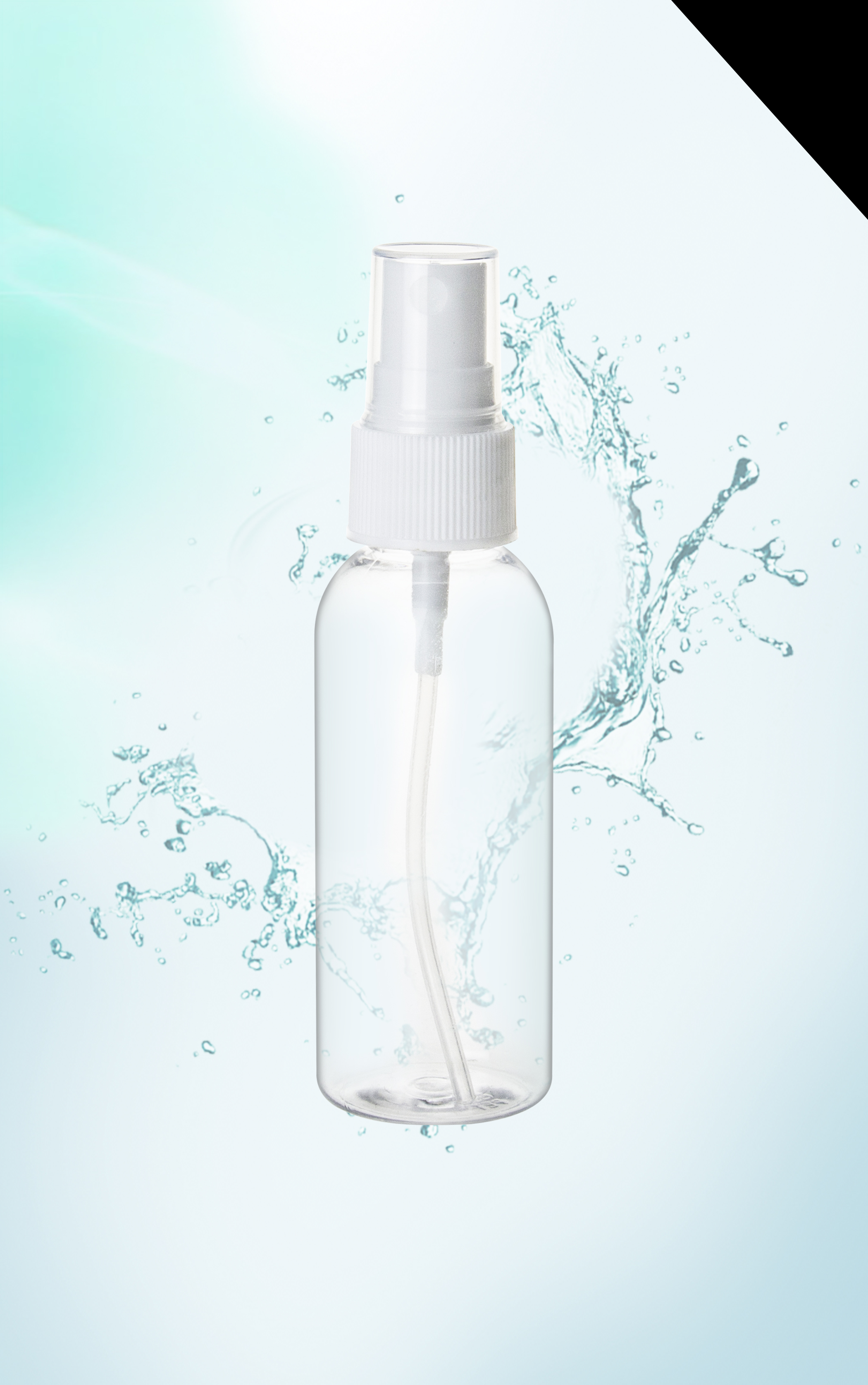 100ml transparent PET plastic spray bottles
