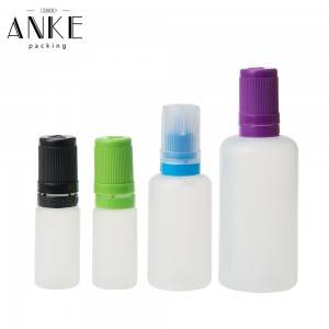 Ampolles de colors TPD3-N PE de 10 ml amb tapa antimanipulació plana a prova de nens