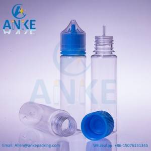 ANKE-Refill-V3: 60ml PET unicorn bottles with updated caps and screw tips