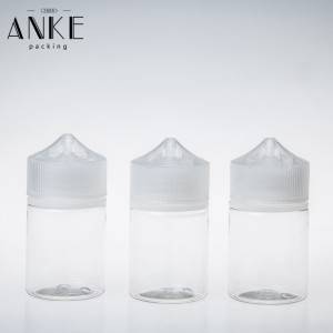 Ampolla curta i gruixuda CG unicorn V3 de 60 ml amb tap transparent a prova de nens