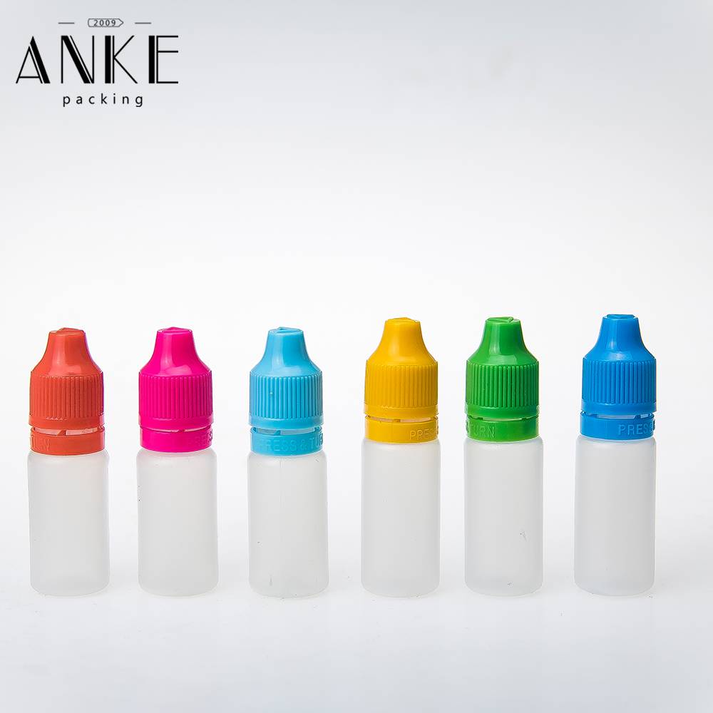 Chinese Professional Black 30ml Bottle -
 10ml TPD1-10 PE colorful Bottles with childproof tamper cap – Anke