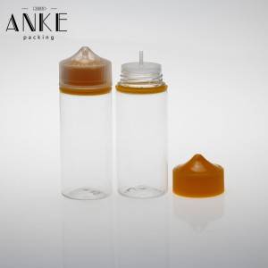 120ml CG unicorn V3 clear bottle with clear childproof tamper cap