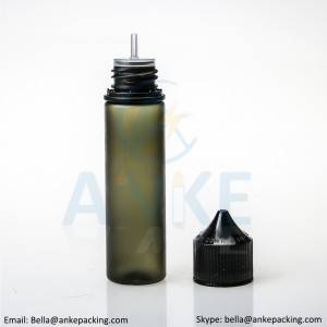ANKE CGU-V3: botellas de PET de 60 ml con forma de punta actualizada y color personalizado