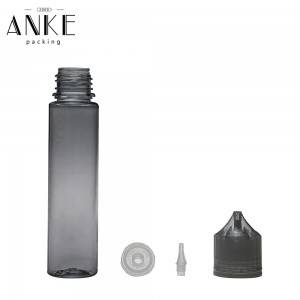 70ml CGU Clear Black Screw Tip Refill V3 with childproof tamper cap