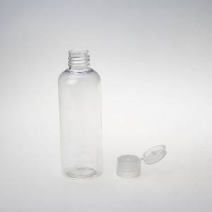 Temizleyici için yuvarlak omuzlu PET plastik şişe